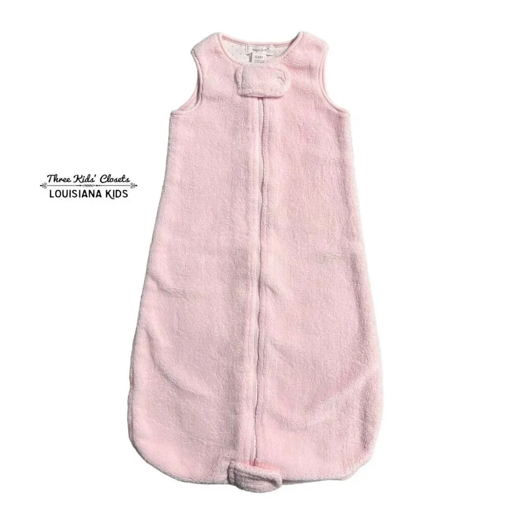 Angel Dear 0-6m Fuzzy Pink Sleep Sack